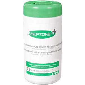 Boîte lingettes type Aseptonet – Nettoyage et désinfection pratiques