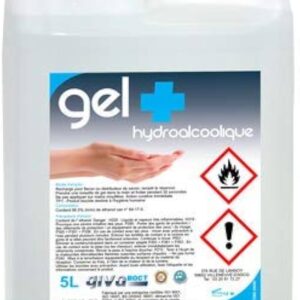 Gel hydro-alcoolique 5L – Bidon économique de 5 litres pour désinfection mains professionnelle