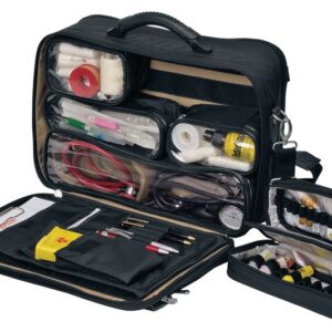 Malette médi polyvalente noire DB – Coffret de rangement professionnel pour matériel de soins