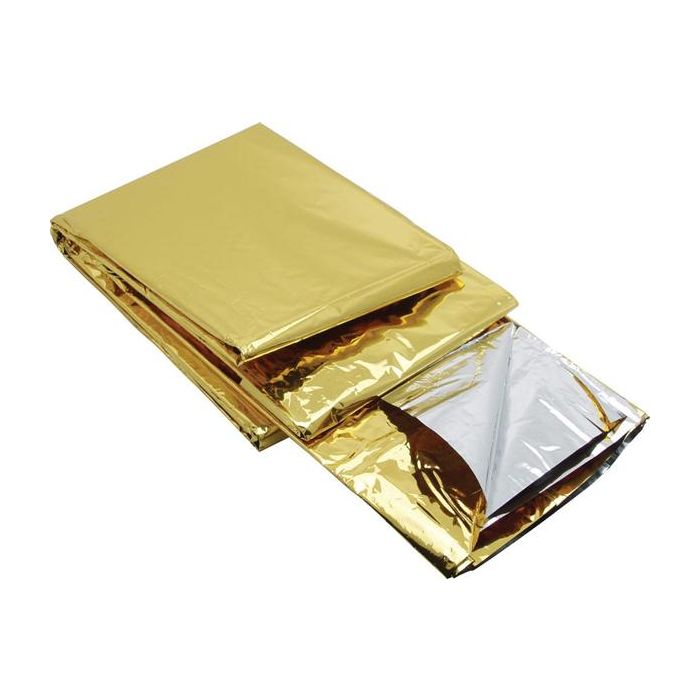 Couverture de survie or et argent – Protection thermique essentielle