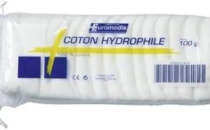 Coton hydrophile 100 g – Lot de 5 unités.