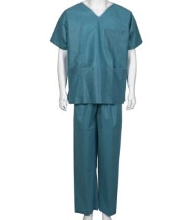 Blouse médecin non tissée réutilisable – Lot de 10 unités.